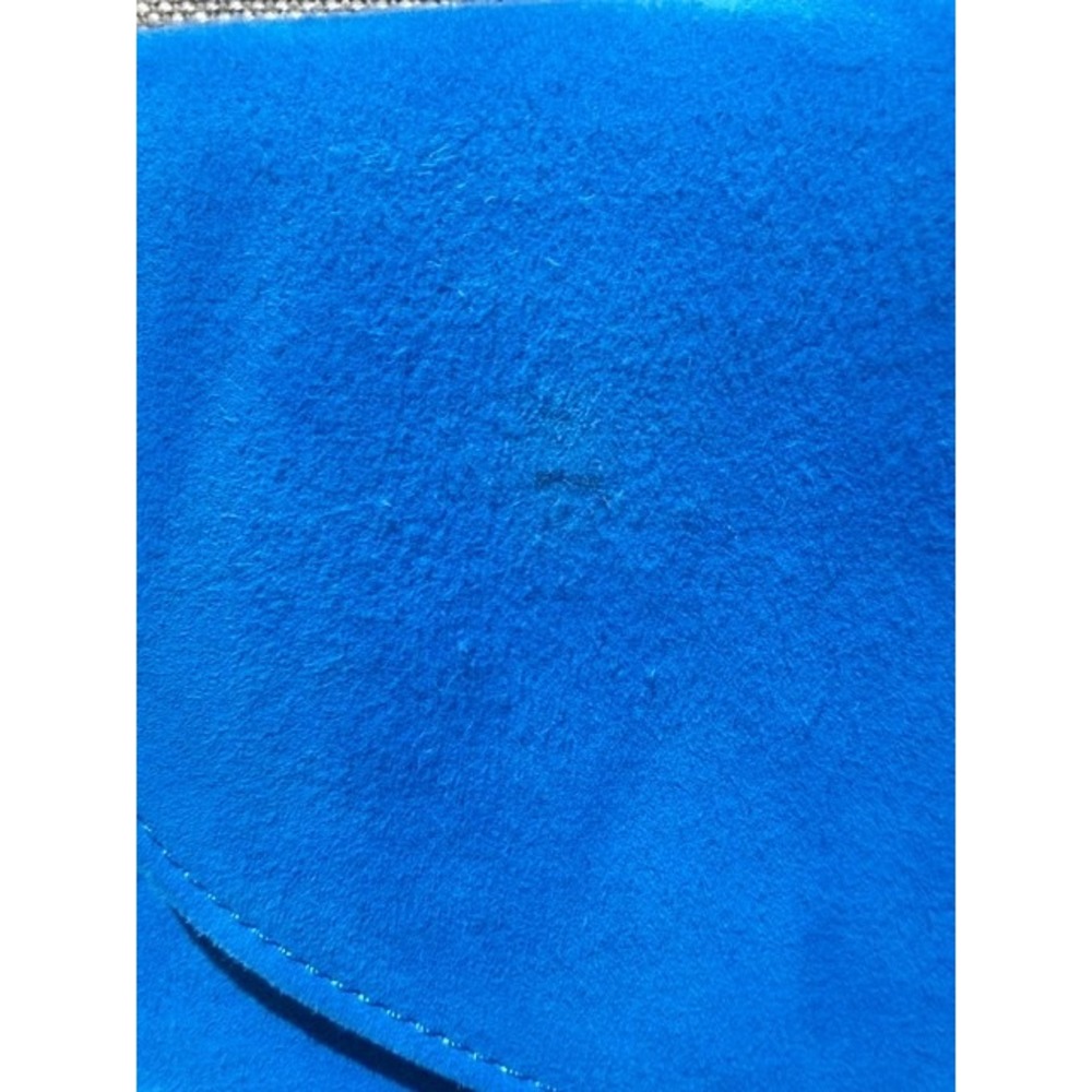 Authentic MANSUR GAVRIEL Blue Suede Clutch - Picture 10 of 10